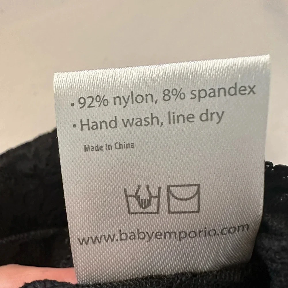 Lacy Baby Kids Black Leggings Size 6-12 Months BNWT